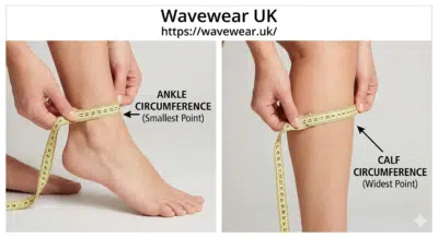 How to measure ankle and calf circumference to size compression socks correctly for marathon running