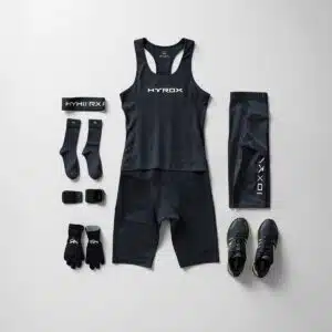 What to Wear for Hyrox: The Ultimate UK Compression Guide 2026 4 Complete Hyrox race day kit flat lay - what to wear for Hyrox UK 2026