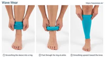 Step-by-step guide to putting on calf compression sleeves correctly