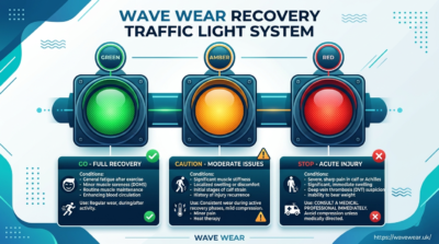 Wave Wear Recovery Traffic Light - when to use calf compression sleeves UK for injury recovery