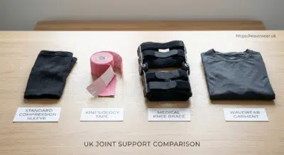 WaveWear vs standard compression vs kinesiology tape vs medical brace